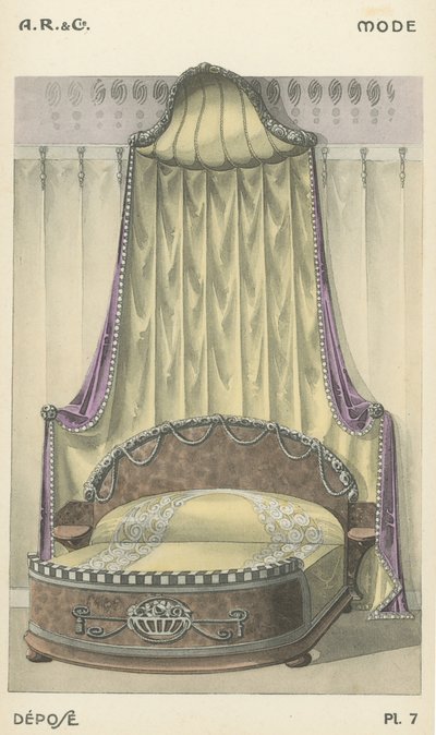 Ilustración del catálogo de productos de diseño interior de A R & Cie, Francia de French School