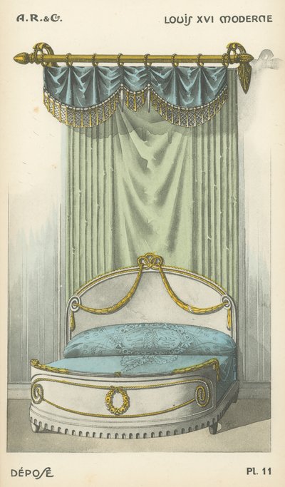 Ilustración del catálogo de productos de diseño interior de A R & Cie, Francia de French School