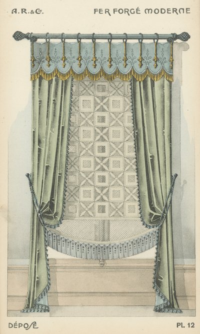 Ilustración del catálogo de productos de diseño interior de A R & Cie, Francia de French School