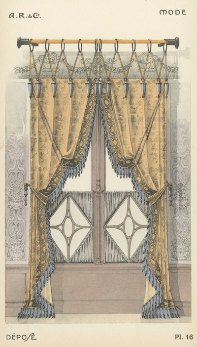 Ilustración del catálogo de productos de diseño interior de A R & Cie, Francia de French School
