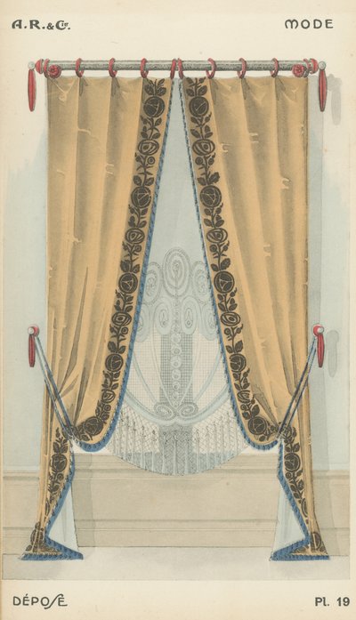 Ilustración del catálogo de productos de diseño interior de A R & Cie, Francia de French School