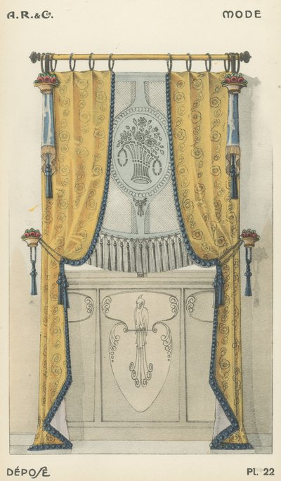 Ilustración del catálogo de productos de diseño interior de A R & Cie, Francia de French School