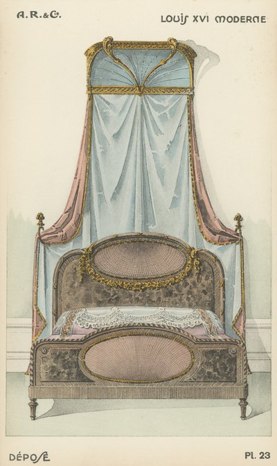 Ilustración del catálogo de productos de diseño interior de A R & Cie, Francia de French School