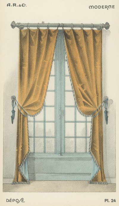 Ilustración del catálogo de productos de diseño interior de A R & Cie, Francia de French School