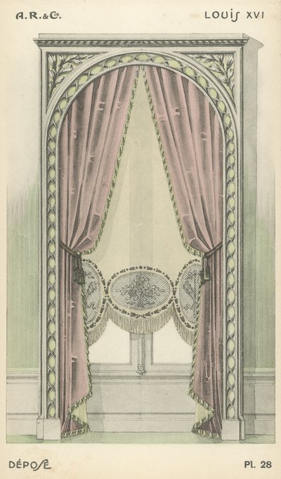 Ilustración del catálogo de productos de diseño interior de A R & Cie, Francia de French School