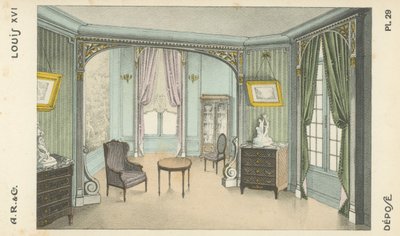 Ilustración del catálogo de productos de diseño interior de A R & Cie, Francia de French School