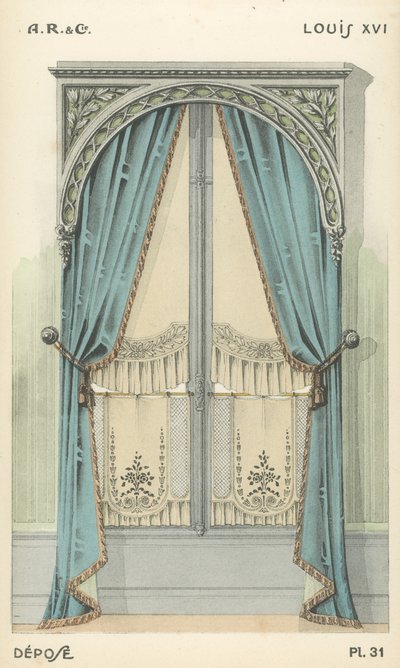 Ilustración del catálogo de productos de diseño interior de A R & Cie, Francia de French School