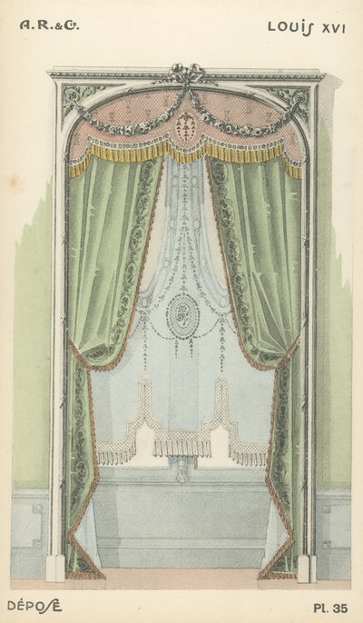 Ilustración del catálogo de productos de diseño interior de A R & Cie, Francia de French School
