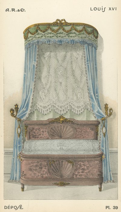 Ilustración del catálogo de productos de diseño interior de A R & Cie, Francia de French School