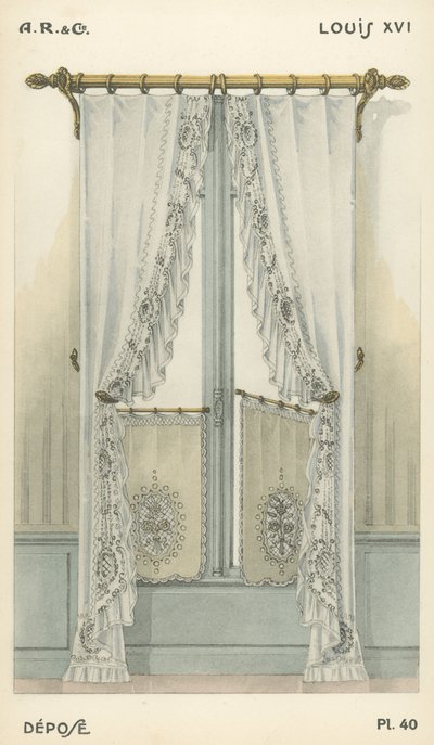Ilustración del catálogo de productos de diseño interior de A R & Cie, Francia de French School