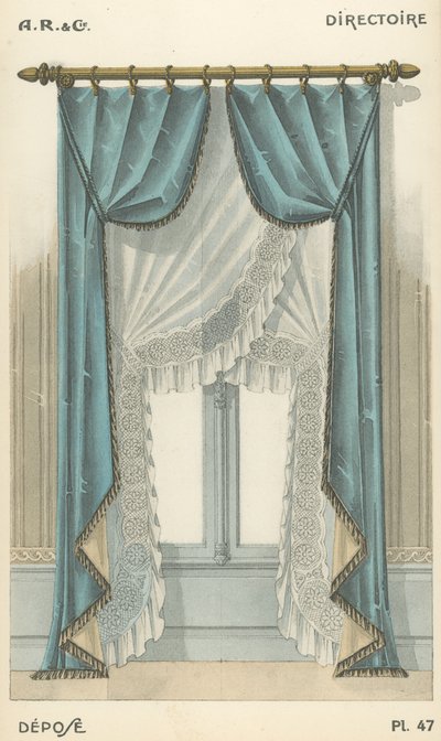 Ilustración del catálogo de productos de diseño interior de A R & Cie, Francia de French School