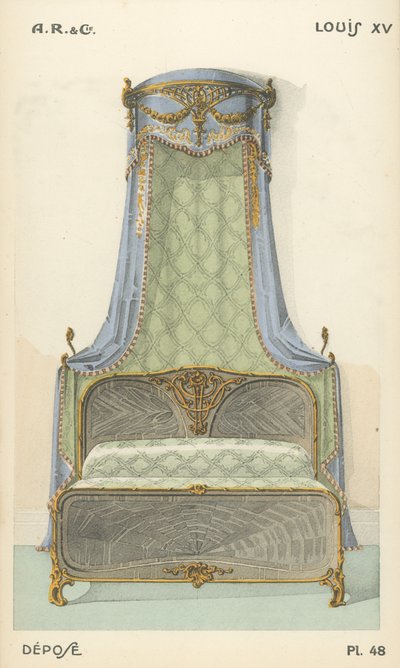 Ilustración del catálogo de productos de diseño de interiores de A R & Cie, Francia de French School