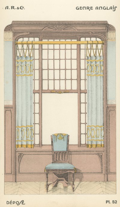 Ilustración del catálogo de productos de diseño de interiores de A R & Cie, Francia de French School