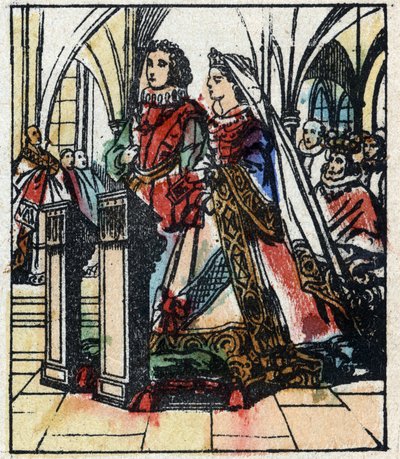 Ilustración del cuento de Charles Perrault “Cenicienta o El zapatito de cristal”. Grabado en madera de Imaging Pellerin - Epinal, finales del siglo XIX. de French School