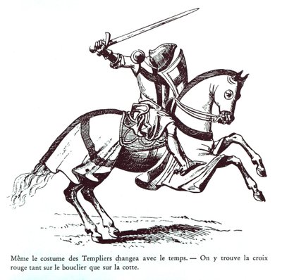 Ilustración de un caballero templario de French School