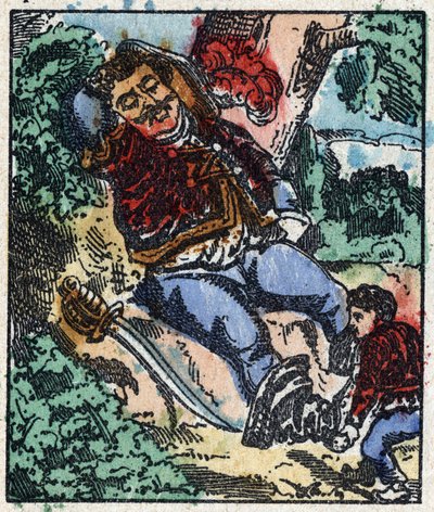 Ilustración del cuento “Pulgarcito” de Charles Perrault. Grabado en madera de Imagerie Pellerin - Epinal, sd. Finales del siglo XIX. de French School