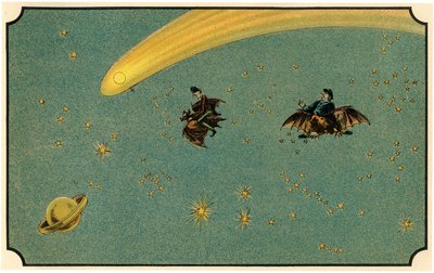 Ilustración del libro "Viaje a la luna antes de 1900" de A. de Ville-d