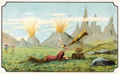 Ilustración del libro "Viaje a la luna antes de 1900" de A. de Ville-d