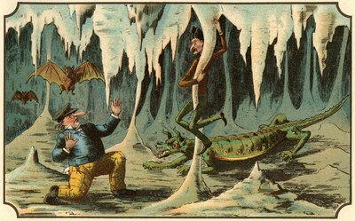 Ilustración del libro "Viaje a la luna antes de 1900" de A. de Ville-d
