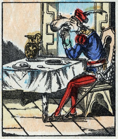 Ilustración del cuento “Las Aventuras de Grand Flandrin” Grabado en madera de Imagerie Pellerin - Epinal, sd. Finales del siglo XIX. de French School