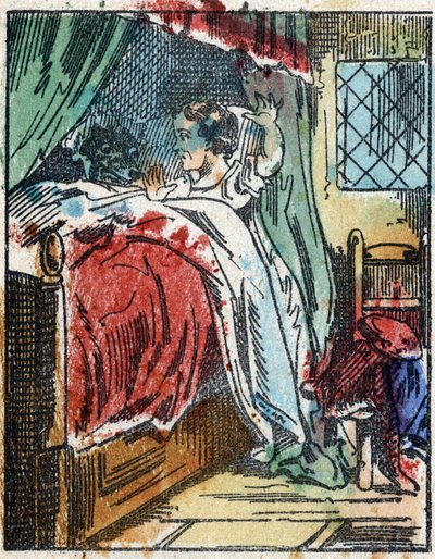 Ilustración del cuento “Caperucita Roja” de Charles Perrault. Grabado en madera de Imaging Pellerin - Épinal, s.d. Finales del siglo XIX. de French School