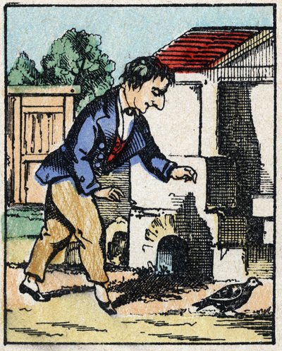 Ilustración del cuento “Historia Verídica de Jeannot Serinet” Grabado en madera de Imagerie Pellerin - Epinal, sd. Finales del siglo XIX. de French School