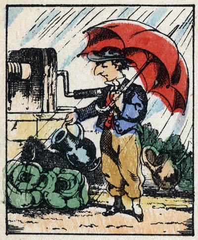 Ilustración del cuento “Historia Verídica de Jeannot Serinet” Grabado en madera de Imagerie Pellerin - Epinal, sd. Finales del siglo XIX. de French School