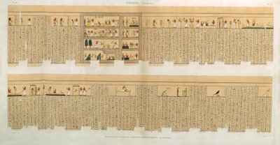Ilustraciones de un manuscrito de Pampus con jeroglíficos, Hipogeos, Tebas, lámina 75 de Vol II de 