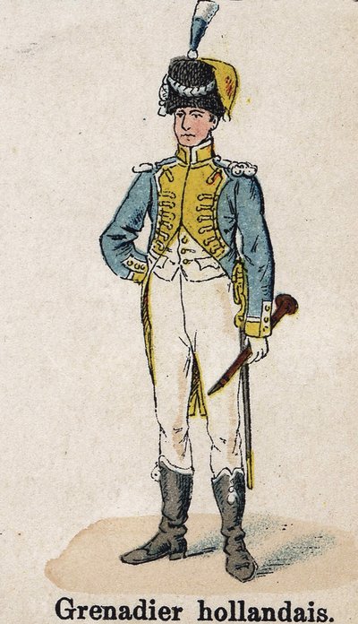 Guardia Imperial Napoleón I: Granadero Holandés - Músico. Placa del libro Les Uniforms de l