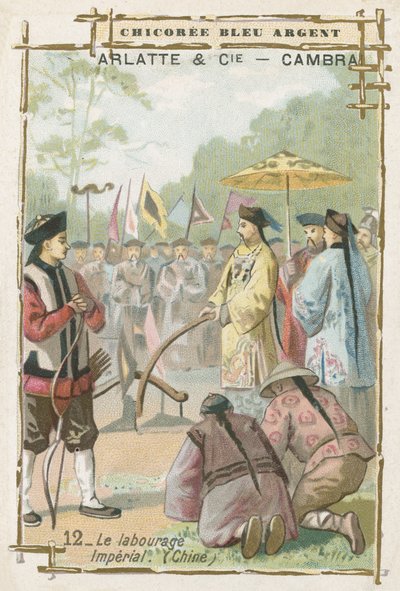 Ceremonia imperial de arado, China de French School