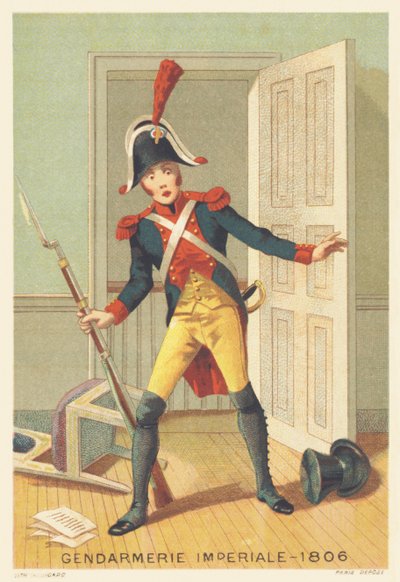 Gendarmería Imperial en 1806 (Gendarmería de élite creada en 1801 por Napoleón I y disuelta en 1815) de French School