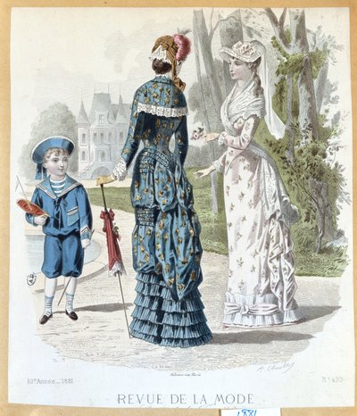 En un Parque, de Revue de la Mode, 1881 de French School