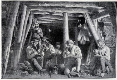 En la mina: el "encendedor", almuerzo de mineros, finales del siglo XIX de French School