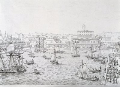 Inauguración del Basin de la Villette, París, mayo de 1821. de French School