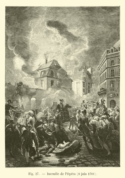 Incendio de la Ópera, 8 de junio de 1781 de French School