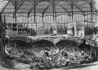 Incendio de las Halles centrales de París de French School