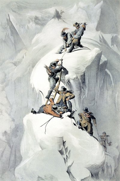 Incidente antes de llegar a los Grands Mulets en el valle de Chamonix de French School