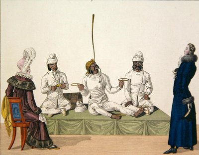 Malabaristas indios realizando un acto de equilibrio, lámina 87 de 