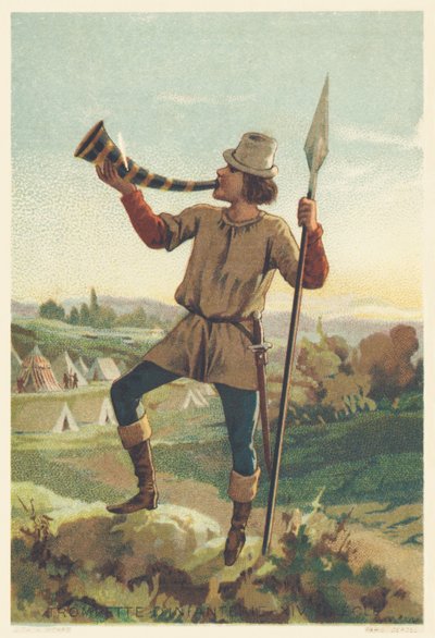 Trompeta de infantería en el siglo XIV de French School