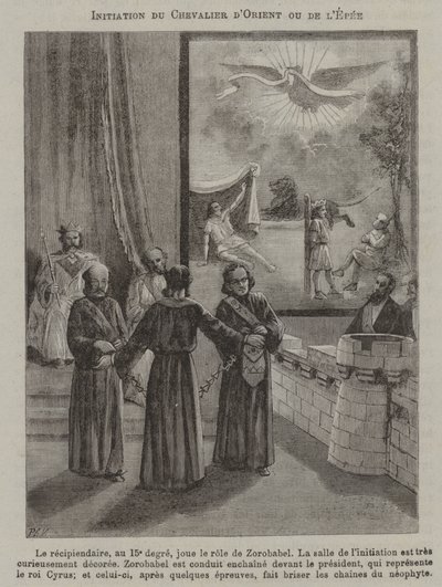 Iniciación de un Caballero de la Espada, o Caballero del Este de French School