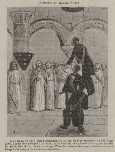 Iniciación de un Real Arco de Enoc (grabado) de French School