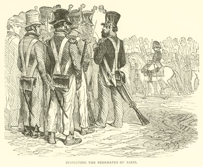 Inspección de los federados de París (grabado) de French School