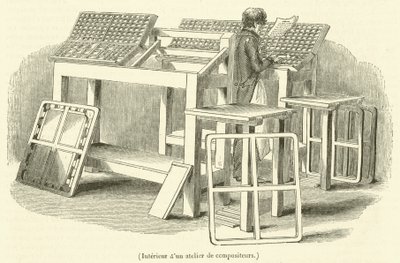 Interior de un taller de compositores de French School