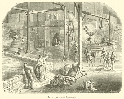 Interior de una cervecería de French School