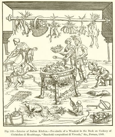 Interior de cocina italiana de French School