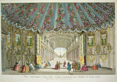 Interior de una Galería que Conduce a los Jardines de Vauxhall de French School