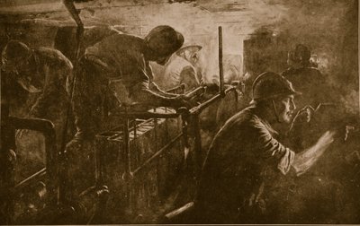 Interior de un tanque perteneciente a la artillería de asalto francesa, 1914-18 de French School
