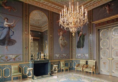 Interior del Salón de Música en el apartamento de Hortense de Beauharnais (1783-1837) 1803-10 de French School