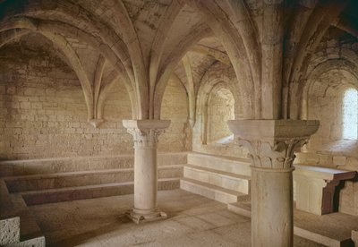 Interior de la sala capitular de la abadía cisterciense, fundada en 1146 de French School