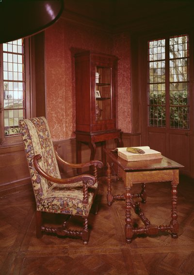 Interior del estudio de Honoré de Balzac (1799-1850) en su casa en la rue Raynouard de French School